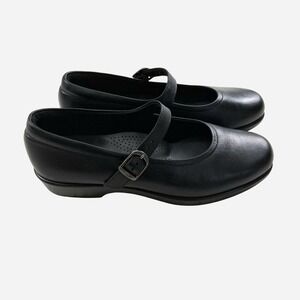 SAS Womens Maria Black Leather Mary Jane Comfort Shoes Size 7 M Medium VGC 2160